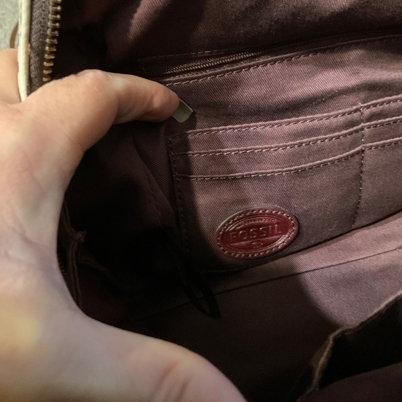 Fossil Sydney Satchel Polka Dot Leather Bag NWOT - Picture 6 of 6